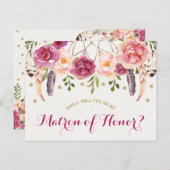 ボヘミアンフローラドリームキャッチャー名誉カードのマトロン ポストカード (正面/裏面)