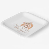 ボヘミアンフローラパステルレインボーベビーシャワー ペーパープレート (傾斜あり)