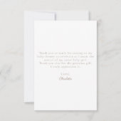 ボヘミアンフローラパンパスグラス |赤ちゃんシャワー サンキューカード (裏面)