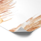 ボヘミアンフローラパンパブライダルシャワーウェルカムサイン ポスター (角)