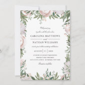 ボヘミアンフローラフレエレガントームライトモー結婚ヴズ 招待状 (正面)