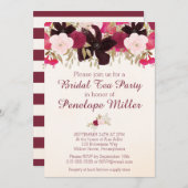ボヘミアンフローラブライダルシャワーティーパーティの招待状 招待状 (正面/裏面)