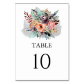 ボヘミアンフローラブーケウォータカラー テーブルナンバー (裏面)
