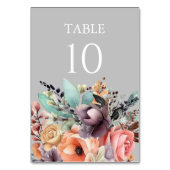 ボヘミアンフローラブーケウォータカラー テーブルナンバー (正面)