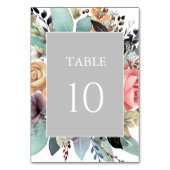 ボヘミアンフローラブーケウォータカラー テーブルナンバー (正面)