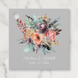 ボヘミアンフローラブーケウォータカラー フェイバータグ