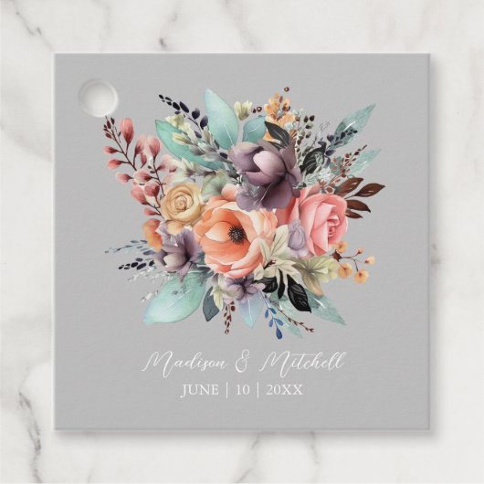 ボヘミアンフローラブーケウォータカラー フェイバータグ (正面)