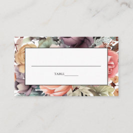 ボヘミアンフローラブーケウォータカラー プレイスカード