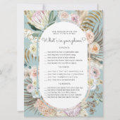 ボヘミアンフローラベビーシャワー電話ゲームカード (正面)