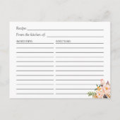 ボヘミアンフローラリースボホブライダルシャワーレシピ ポストカード (裏面)