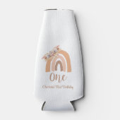 ボヘミアンフローラレインボー1stバースデーピンクパステル ボトルクーラー (正面)