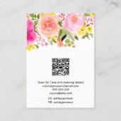 ボヘミアンフローラロゴジュエリーイヤリングネックレス 名刺 (裏面)