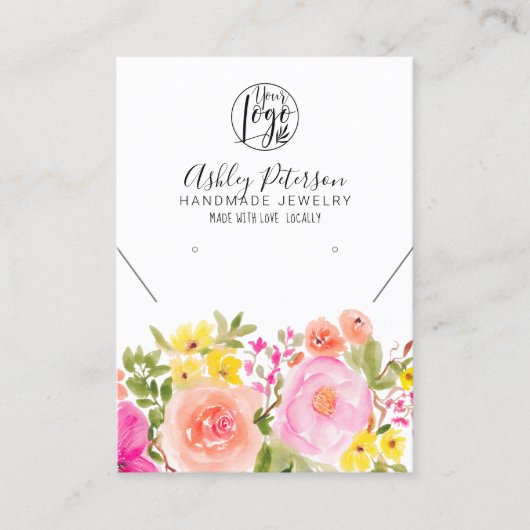 ボヘミアンフローラロゴジュエリーイヤリングネックレス 名刺 (正面)