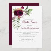 ボヘミアンフローラロマンスブライダルシャワー 招待状 (正面/裏面)