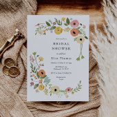 ボヘミアンフローラワイルドフラワーブライダルシャワー 招待状
