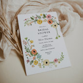 ボヘミアンフローラワイルドフラワーブライダルシャワー 招待状
