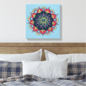 ボヘミアンフローラ包装キャンバス キャンバスプリント (インサイチュ (寝室))