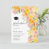 ボヘミアンフローラ水彩テラコッタ卒業 招待状 (スタンド正面)