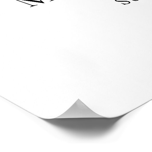 ボヘミアンフローラ牛スカル結婚のウェルカムサイン ポスター (角)