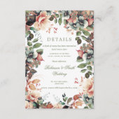 ボヘミアンフローラ秋結婚秋の詳細 エンクロージャーカード (正面)