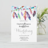 ボヘミアンフローラ結婚フェザー 招待状 (スタンド正面)