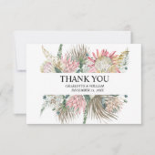 ボヘミアンフローラ結婚フレーム サンキューカード (正面)