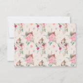 ボヘミアンフローラ結婚フレーム サンキューカード (裏面)