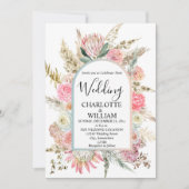 ボヘミアンフローラ結婚フレーム 招待状 (正面)