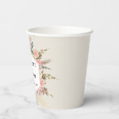 ボヘミアンフローラ結婚フレーム 紙コップ (裏面)