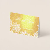 ボヘミアンフローラ結婚レースありがとう 箔カード (正面)