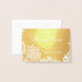 ボヘミアンフローラ結婚レースありがとう 箔カード (封筒付き正面)