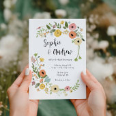 ボヘミアンフローラ結婚ワイルドフラワーズ 招待状