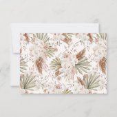 ボヘミアンフローラ&フェザーアドバイスfor Bride 招待状 (裏面)