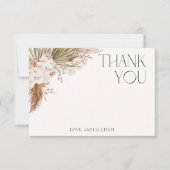 ボヘミアンフローラ&フェザーサンキューカード 招待状 (正面)