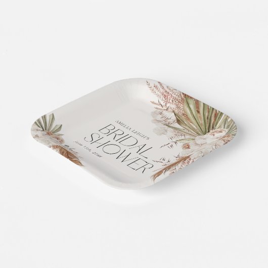 ボヘミアンフローラ&フェザーシャワー ペーパープレート (傾斜あり)
