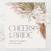 ボヘミアンフローラ&フェザーシャワー ワインラベル (シングルラベル)