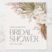 ボヘミアンフローラ&フェザーシャワー ワインラベル (シングルラベル)