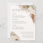 ボヘミアンフローラ&フェザーズバッハ週末 招待状 (裏面)