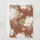 ボヘミアンフローラ&フェザーベビーシャワー 招待状 (裏面)