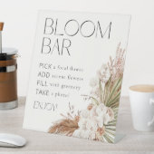 ボヘミアンフローラ&フェザー開花フラワーバー 台座サイン (インサイチュ)