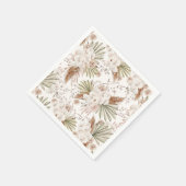 ボヘミアンフローラ&フェザー スタンダードカクテルナプキン (角)
