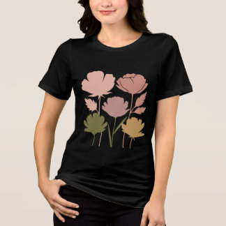 ボヘミアンフローラTシャツ – Earth Tone Flowers トライブレンドＴシャツ