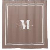 ボヘミアンブラウンシャワーカーテンカラー9C7F74 シャワーカーテン (正面)