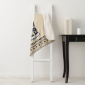 ボヘミアンブラック&ホワイトトライバルゾウ シェルパブランケット (インサイチュ)