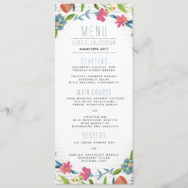 ボヘミアンブルーとピンクのフローラの水色結婚's メニュー
