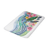 ボヘミアンブルーウェーブハッピートルウォーター色 バスマット (アングル)