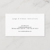 ボヘミアンブルーサンマンダラオンブラック 名刺 (裏面)