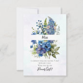ボヘミアンブルーバイオレットのフラワーガールプロポーズ 招待状 (正面)
