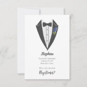 ボヘミアンブルーバイオレットリングや輪ベアラ提案 招待状 (正面)