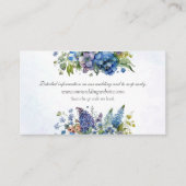 ボヘミアンブルーバイオレット結婚フローラ詳細 エンクロージャーカード (正面)